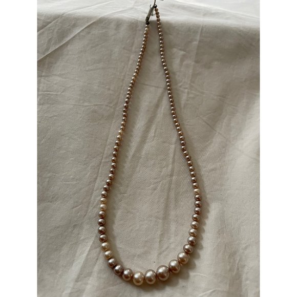 Fashion Jewelry Jewelry - Vintage Cream & Beige Faux Pearl 1-Strand Necklace